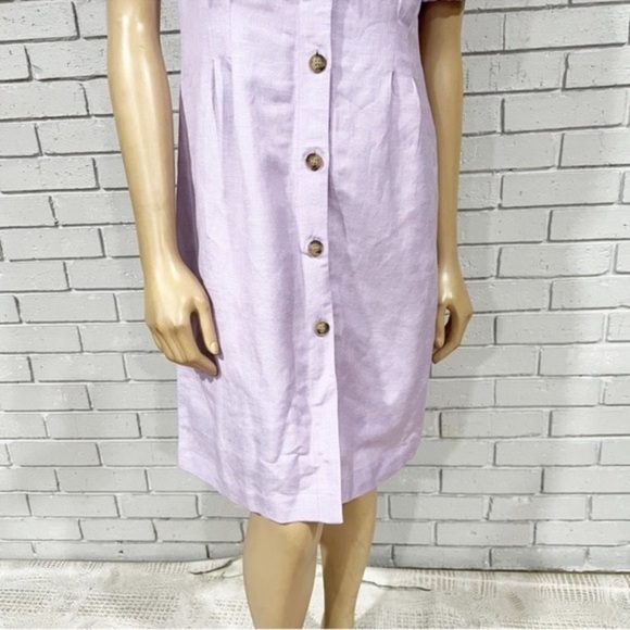 Loft Women’s Button V-Neck Dress - Size 0 - Picture 3 of 6